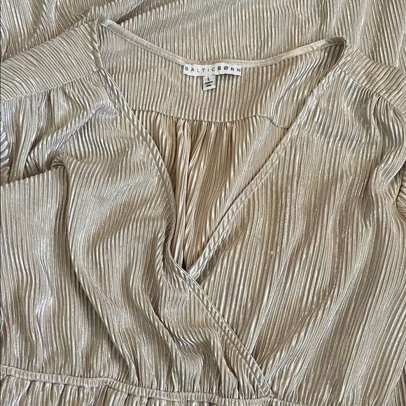 Baltic Born Dresses & Skirts - Baltic Born Athena Ribbed Maxi Dress — Shimmery Champagne